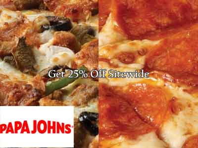 Papa John's 25% Off Sitewide